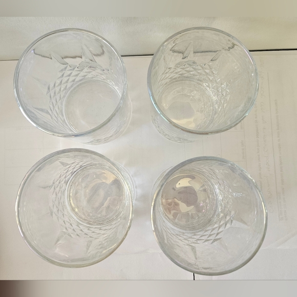 Irridescent Coating 8 Oz Crystal-like Glass Water Whiskey Glasses Set Of 4 - Picture 3 of 5